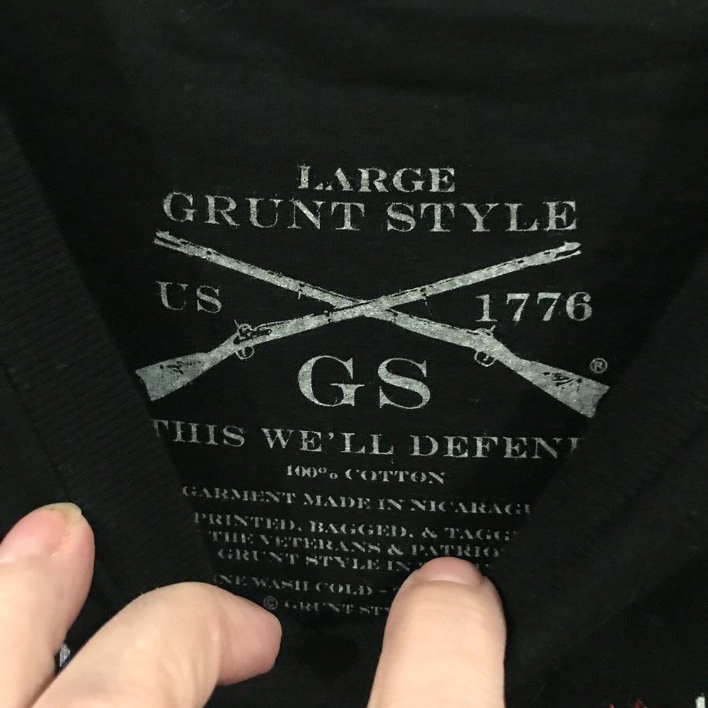 GRUNT STYLE American Winged Skull Graphic T-Shirt - Picture 8 of 10